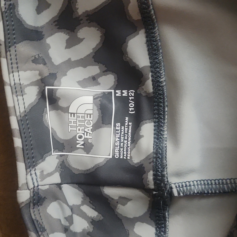 The North Face Girl's FlashDry Geometric Print Leggings Size Medium 10/12 Gray - Picture 6 of 7